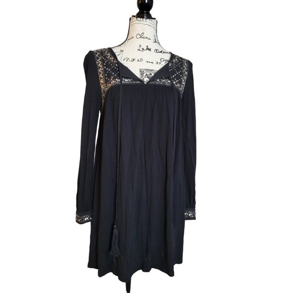 French Collection Black Sequins Tunic Top - Size XS - Picture 1 of 11